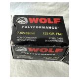 WOLF 7.62 X 39 123GR, 40 RNDS