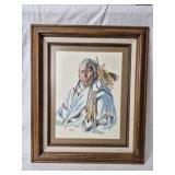 SIGNED BY "WOOD" BLACKFOOT NATIVE AMERICAN PRINTS