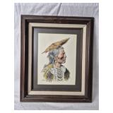 SIGNED BY "WOOD" CROW NATIVE AMERICAN PRINTS