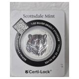 SCOTTSDALE MINT 1oz. SILVER .999 GRIZZLY STACKER