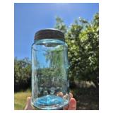 ATLAS IMPROVED MASON FRUIT JAR, GLASS LID TOP