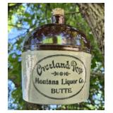 MONTANA LIQUOR CO. BUTTE OVERLAND RYE CROCK & NOTE