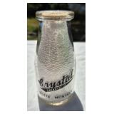 WWII BUTTE, MONT1/2 PINT CRYSTAL MILK (ACL) BOTTLE