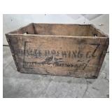 ANTIQUE BUTTE BREWING WOOD BOTTLE CRATE