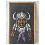 RAY DAN NATIVE AMERICAN INDIAN ART WORK  W/ PURPLE