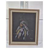 RAY DAN NATIVE AMERICAN INDIAN CHIEF ART WORK