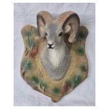 VTG. CORP. ORNAMENTAL ARTS RAMS HEAD CHALKWARE