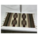MEXICAN STYLE SMALL WEAVED RUG 23.5" x 39"
