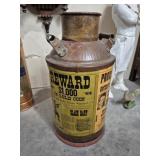 VTG. MILK CAN W/ CARDBOARD BOTTOM, REPRO. POSTERS