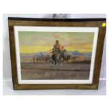 FRAMED CHARLIE RUSSELL PRINT (20" x 17" FRAME)