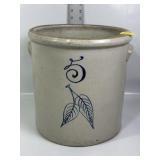 REDWING #5 BIRCH LEAF STONEWARE CROCK