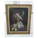 RAY DAN NATIVE AMERICAN ART (22" x 28.5" FRAME)