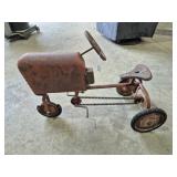 ANTIQUE STAMPED METAL KIDS PEDAL TRACTOR