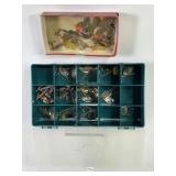 TACKLE BOX W/ SEVERAL LURES, ALL THE SAME TYPE