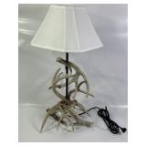 HANDMADE DEER ANTLER LAMP, 30" T
