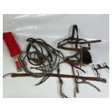 HORSE TACK, BRUSH, BRIDAL, STRAPS