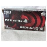 FEDERAL .40 S&W 155GR 50 RNDS AMMO