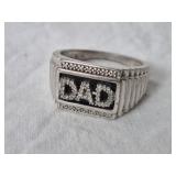 STERLING SILVER DAD RING
