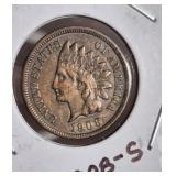 1908-S INDIAN HEAD CENT "FULL LIBERTY" (XF)