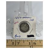 1854 SEATED LIBERTY DIME "ARROWS" (G)