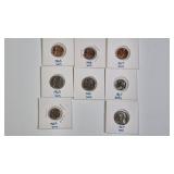 8 - "SMS" SPECIAL MINT SET COINS 1965, 66, 67