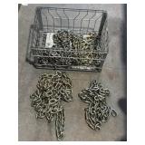 SEVERAL HEAVY DUTY HARDEND CHAINS
