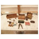 KRAFT CHEESE BOX, BATTERY CONNECTORS, CORKS