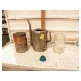 LIQUID FUNNAL, FLOUR TIN, GLASS LENSES