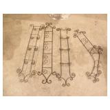 4 METAL HANGING PLATE RACKS