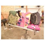 SEVERAL LIFE JACKETS, CHILDS AND ADULTS