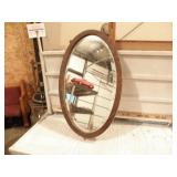 VINTAGE OVAL MIRROR, 26" H