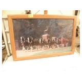 FRAMED BUDWISER PICTURE, 33" X 21 1/2"