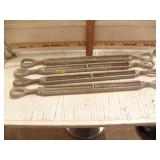 4 LARGE TURN BUCKLES, 31" L