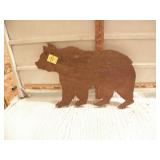 METAL BEAR SILHOUETTE, 21" L