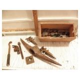 HAMMER HEADS, PIK HEAD, WOOD BOX