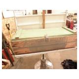 WOOD BOX, ROPE HANDLES, 40" L X 16" W X 11" T