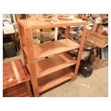 WOOD SHELF, 48" T X 36 " W X 17" D