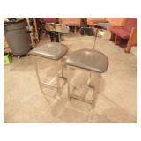 2 INTERLUDEHOME STOOLS, 1 W/ SMALL DAMAGE, 35" T