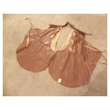 TAN LEATHER CHAPS, MARKED ESK