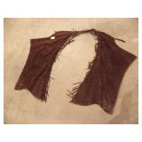 BROWN LEATHER CHAPS, CHAP-PAREL