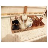 EGG SHAPED DISHES, CANDLE HOLDERS, FIGURINES