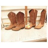 2 PAIR OF BOOTS, 5 1/2M