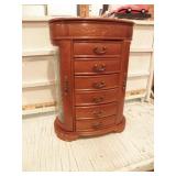 SMALL JEWLERY CABINET, GLASS SIDE DOORS