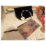 CROCHET STRING, PURSES, CLAYBOARD ETCHINGS SIGNED