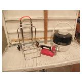 COLEMAN THERMOS, SMALL BREAKDOWN DOLLY, FLASHLIGHT