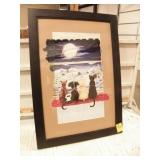 FRAMED ANDREA PIERCE ART, 27" X 19"