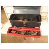 BLUE TOOL BOX W/ MISC TOOLS