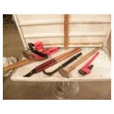SLEDGE HAMMER, NAIL PULLER, HEDGE TRIMMER