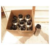 9 STAINLESS STEEL WATER BTLS