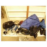 OSPREY PACK, OR SHIN GUARDS, SLEEPING BAG COVER